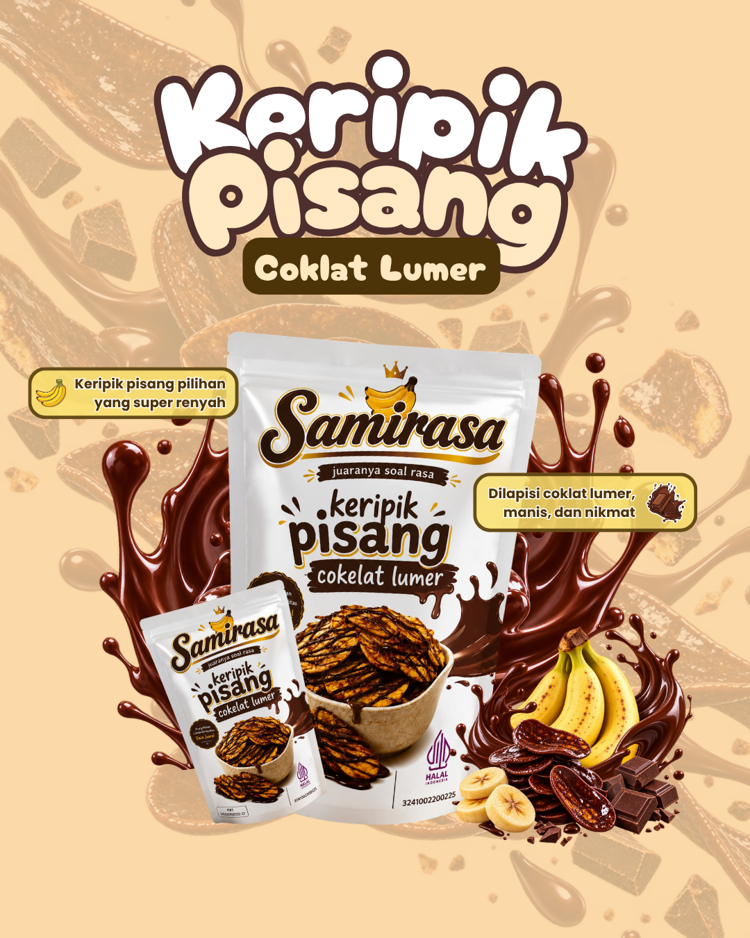 Keripik Pisang Cokelat SAMIRASA